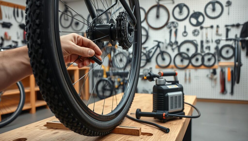 E-bike tire inflation and maintenance